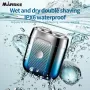 MARSKE Mini Electric Shaver Portable Men's Shaver IPX6 Washable Type-C Rechargeable Wet & Dry Compact Razor