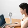 2000mAh USB Mini Fan Double Blade 180° Adjustable Handheld Fan Dual Motor 4 Wind Speed Foldable Neck Hanging Small Fan