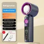High-Speed Handheld Cooling Fan 1-199 Adjustable Gear Violent Turbo Fan Digital Display Screen Desktop 4000mAh Portable Small Fan