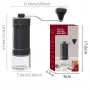 Comfook Manual Coffee Grinder 40-Gear Adjustment Ceramic Grinding Core Home Coffee Utensils