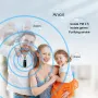 Draagbare, draagbare luchtreiniger met negatieve ionen, halsreiniger met 1,2 miljard negatieve ionen en een halskettingluchtreiniger met digitaal display
