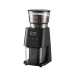 NovuLife BG710T Electric Conical Burr Coffee Grinder 30 Grind Settings with LCD Touch Screen 100g Bean Container for Espresso Drip Coffee and Cold Brew