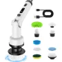 NovuLife Cordless Electric Spin Scrubber with 9 Replacement Head Dual Speed Electric Brush for Cleaning Power Bathroom Scrubber for Bathtub Tile Floor