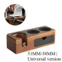 HiBREW 51-58MM Espresso Tamper Station Wooden Coffee Tamper Station with Anti-Slip Coffee Tamper Holder Barista Accessory
