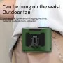 Portable Outdoor Waist Fan Rechargeable 5 Speeds 10000mAh Battery Powerful Belt Long Lasting Fan Mini Waist-Hanging Fan for Construction Sites Camping Gym