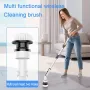 NovuLife Cordless Electric Spin Scrubber with 9 Replacement Head Dual Speed Electric Brush for Cleaning Power Bathroom Scrubber for Bathtub Tile Floor