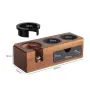 HiBREW 51-58MM Espresso Tamper Station Wooden Coffee Tamper Station with Anti-Slip Coffee Tamper Holder Barista Accessory