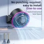100 Speeds Desktop Circulating Fan Portable 720° Airflow AI Smart Control Portable Cooling Turbo Silent Wind Fan Type-C Charging