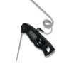 Foldable Dual Probe Food Thermometer BBQ Meat Grill Thermometer Kitchen Oven Grill Thermometer Dual Temperature Modes with Bottle Opener LCD Display