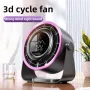 100 Speeds Desktop Circulating Fan Portable 720° Airflow AI Smart Control Portable Cooling Turbo Silent Wind Fan Type-C Charging