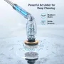 7-in-1 Electric Cleaning Brush Long Pole With Telescopic Handle Kitchen Bathroom Household Multifunctional Lazy Sweeping Brush