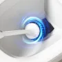 Tevorex Wireless Electric Silicone Head Toilet Brush Long Handle 360° rotation Cleaning Brush Household Bathroom USB Rechargeable White Cleaning Tools