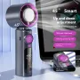 High-Speed Handheld Cooling Fan 1-199 Adjustable Gear Violent Turbo Fan Digital Display Screen Desktop 4000mAh Portable Small Fan