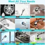 Multifunctional Electric Cleaning Brush Voice Handheld Brush Automatic Rotating Telescopic Pole Cordless Floor Cleaning Brush
