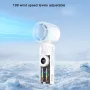 Neck Hanging Fan Portable 199 Gear Cooling Fan Turbine Handheld Small Fan with LED Display Smart Indicator Lights