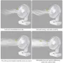 Mini Desktop Fan Shaking Usb Air Cooler 4 Gear Wind Speed 4000Mah Battey Capacity Angle Adjustment Low Noise for Office Room