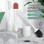 Electric Toilet Brush IPX7 Waterproof TPR Material No Stains No Dead Corner Cleaning Large Battery Capacity Wall-mountable for Washroom Clean
