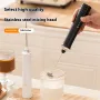 Comfook Rechargeable Handheld Milk Frother with 3 Speed Settings 3 Whisk Heads for Coffee, Egg & Baking