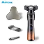 MARSKE Electric Shaver With LCD Digital Display Magnetic 3-Blade Head IPX7 Full Body Washable Razor