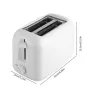 2-Slice Bread Toaster Stainless Steel Toaster Removable Smart Kitchen Toaster 2 Slice Wide Slot Vintage Toaster Removable Crumb Tray