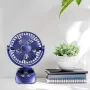 Mini Table Fan Clip Fans 3000mAh Lightweight 90 Degree Rotation Portable Fan Electric Fan USB Desk Fans Small Fan for Bedroom Office Dormitory Indoor