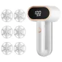 KONKA Fabric Shaver Hair Lint Remover Rechargeable Hair Remover LED Digital Display Shaver with 3 Speeds and 6 Leaf Blades Dual Head
