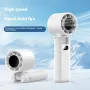 Handheld Fan Mini Fan with Digital Display 180° Folding Multi-Angle Air Supply USB Fan 3600mAh High Speed Fan