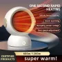 1200W Instant Heating Desktop Heater Electric Heater Portable Desktop Fan Heating Heater Mini Radiator Home Office Winter Heater