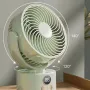 Tevorex Compact USB Rechargeable Desk Fan Quiet Large Battery Display Rotating Cooling Airflow for Home Office Outdoor