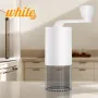 Comfook Portable Manual Coffee Grinder Adjustable Ceramic Core Visible Powder Chamber Compact Lightweight Design