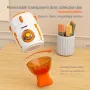 600pa Creative Mini Desktop Vacuum Cleaner Rocket Space Capsule Portable Handheld Cleaner USB Rechargeable for Desk Soft Car Cleaning