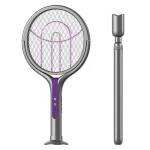 2 In 1 Adjustable Angle Electric Mosquito Swatter Mosquito Swatter Rotatable Foldable Electric Mosquito Swatter Telescopic Electric Mosquito Swatter
