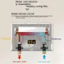 220V 3000W Instant Water Heater Bathroom Kitchen Wall Mounted Electric Hot Water FastHeater LCD Temperature Display with Remote Control