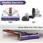 Direct Drive Cleaner Head forDyson V7 V8 V10 V11 V15 Vacuum Cleaner ABS Nylon Carbon Fiber Rotating Floor Brush