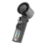 Neck Hanging Fan Portable 199 Gear Cooling Fan Turbine Handheld Small Fan with LED Display Smart Indicator Lights