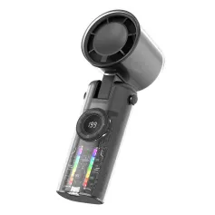 Neck Hanging Fan Portable 199 Gear Cooling Fan Turbine Handheld Small Fan with LED Display Smart Indicator Lights
