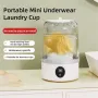 Mini Cordless Washing Machine Travel Underwear Small Sock Washing Machine with LCD Digital Display Draining Portable Laundry Bucket