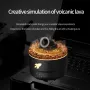 Volcanic Crack Light Artillery Air Humidifier Aromatherapy Diffuser 200ML Capacity Auto Shut-off Timer Silent Operation Dynamic Lighting for Home and Office