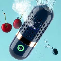 Máquina de lavar frutas e vegetais em formato de cápsula, purificador de alimentos sem fio, desinfecção de pesticidas domésticos, máquina de limpeza de vegetais