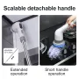 Multifunctional Electric Cleaning Brush with 9 Replaceable Heads for Kitchen Bathroom 3-speed Adjustable Cleaning Extendable Handle Floor Scrubber