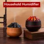 300ML Creative Simulation Charcoal Fire Humidifier Household Large Fog Volume Small Desktop Humidifier Bedroom Air Hydration Fireplace Simulation Humidifier