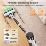 [US Direct] MOOSOO S5 Mate BLDC Cordless 20KPa Handheld Vacuum Cleaner Powerful Brushless Suction with Green LED Floor Brush Light