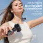 Handheld 100 Stepless Speed Fan Portable USB Rechargeable Desk Fan 3000mAh Battery Turbo Engine Ice Porcelain Cooling