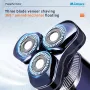 MARSKE Electric Shaver With LCD Digital Display Magnetic 3-Blade Head IPX7 Full Body Washable Razor
