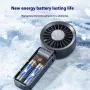 Mini USB Fan with Digital Display 100-Speed Portable Folding Cooling Fan High Speed Strong Wind Handheld Small Fan for Outdoor