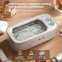 Ultrasonic Glasses Cleaning Machine Dual Compartment Jewelry Eyeglass Third Gear High Frequency Vibration Washing Machine