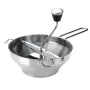 Molino de alimentos de acero inoxidable, mezclador de metal para verduras, zanahorias, tomates, patatas y arroz.