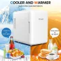 [US Direct] ECOWELL WRE100 Mini Fridge for Bedroom 4L/6 Can Skincare Fridge AC/DC Portable Compact Small Refrigerator for Office Dorm Car Desk for Skin Care Makeup Cosmetic