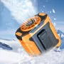 Outdoor Camping Fan Hanging Waist Fan 5000mAh Portable Waist Fan with Power LED Lighting For Camping, Hiking, And Running