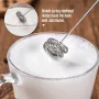 Handheld Milk Frother Automatic Electric Cream Mixer Handheld Egg Mixer Portable Foam Maker Compact Whisk Drink Mixer Mini Foamer for Cappuccino Coffee